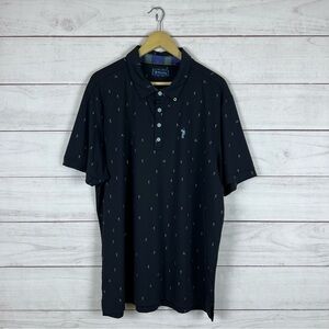 William Murray Bagpipes Print Golf Polo Shirt XL
